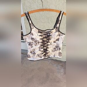 Hot Topic corset-look top